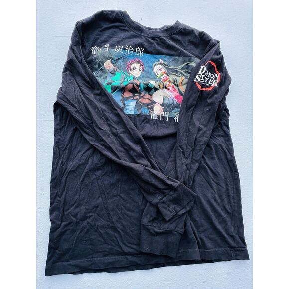 Demon Slayer Shirt Tanjiro & Nezuko Long Sleeve Unisex Size M Anime Tee Manga - Picture 4 of 6